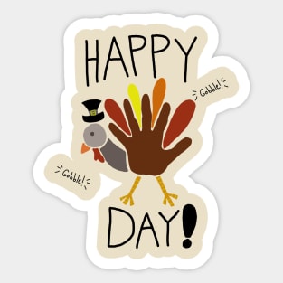 Happy Turkey Day Sticker